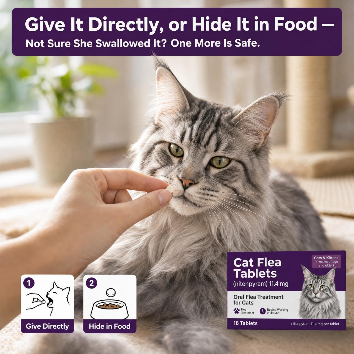 Flea Treatment Tablets 11.4 mg 18 Count Q858