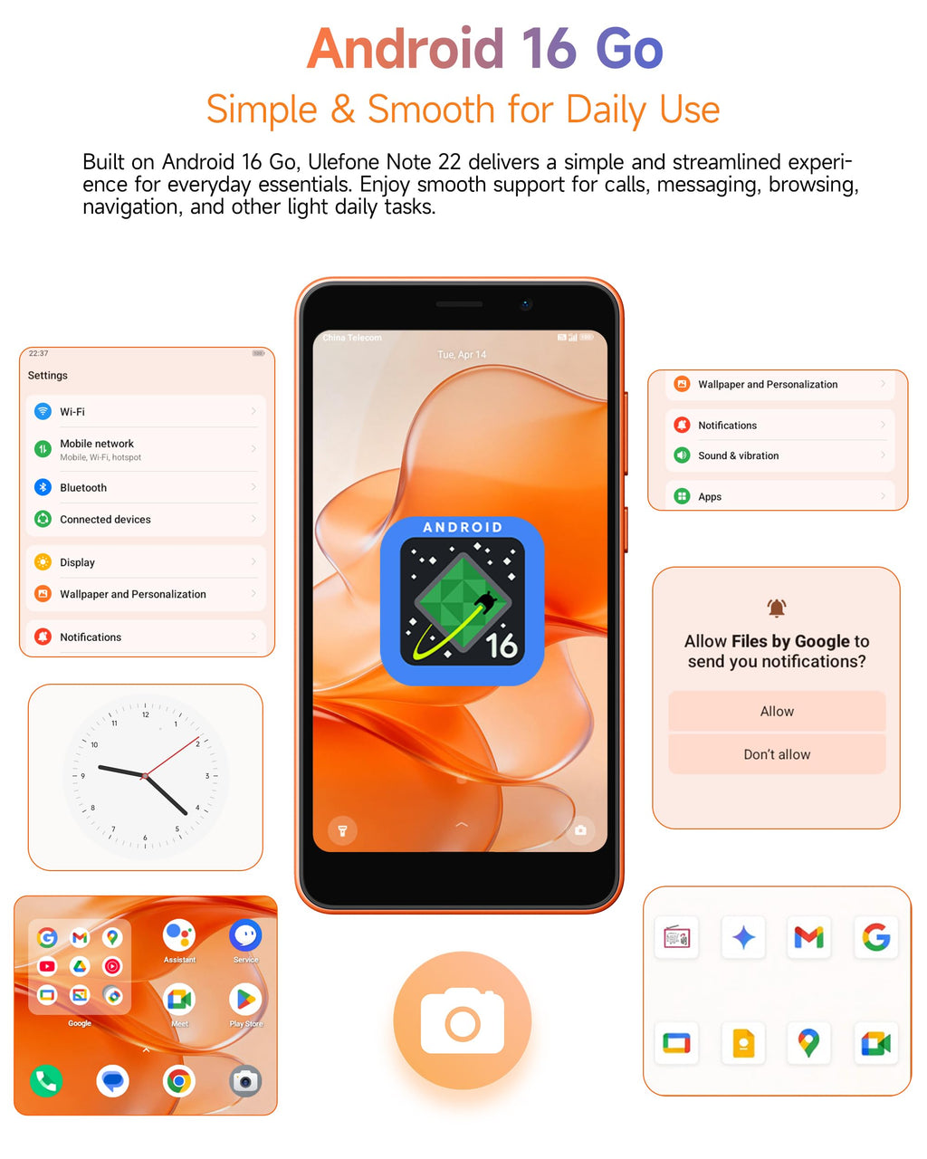 Unlocked 5" Compact 4G Smartphone D398