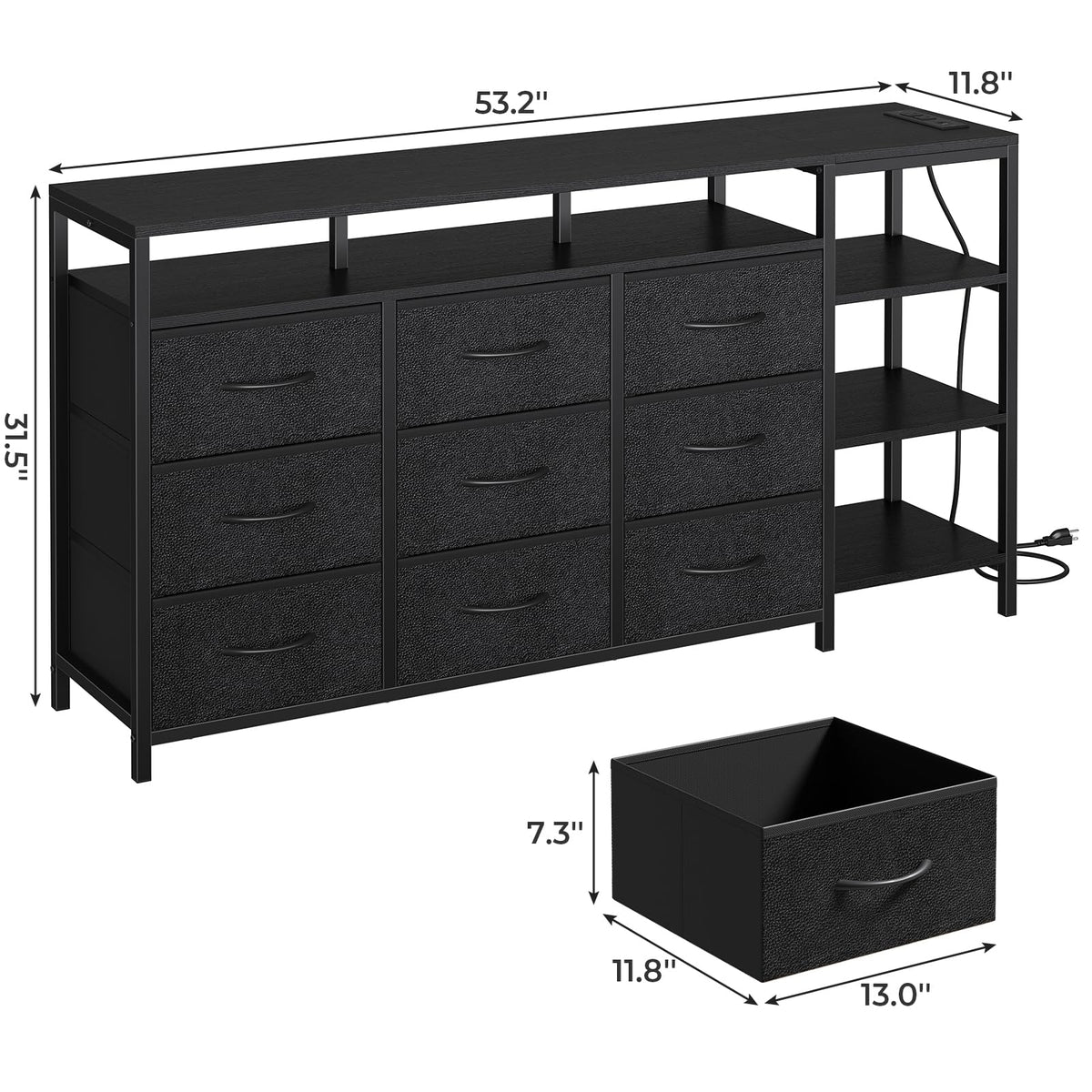 Black TV Stand N9219