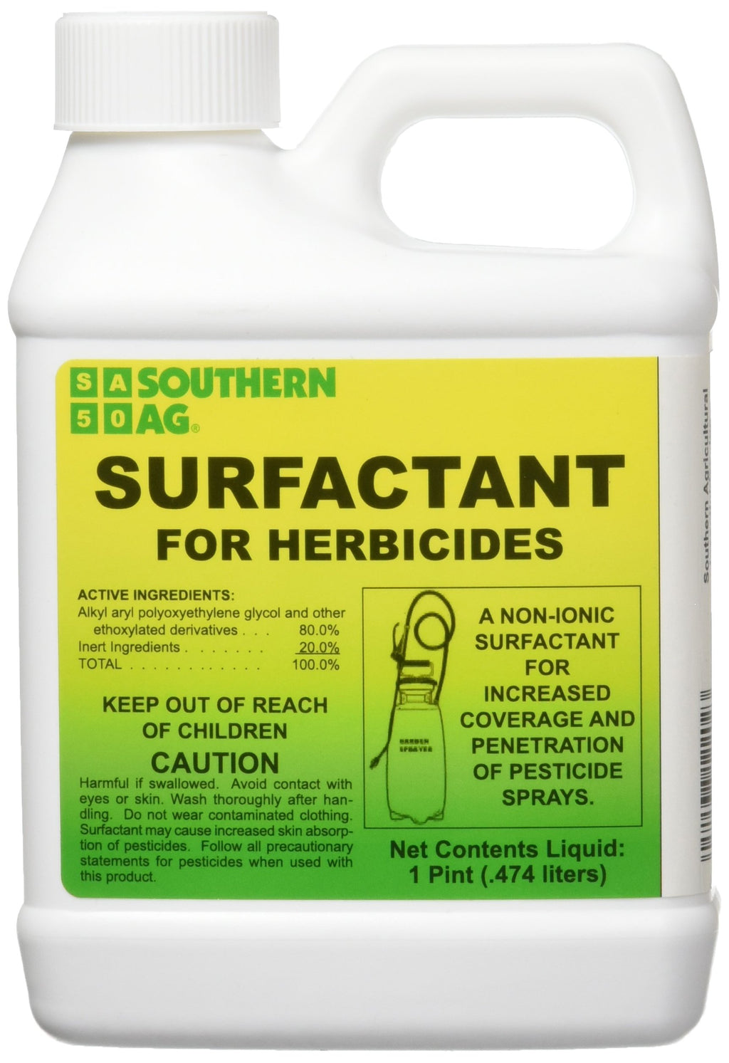 Battery Powered Backpack Sprayer, 4 gal, White & Surfactant for Herbicides Non-Ionic, 16oz T8789