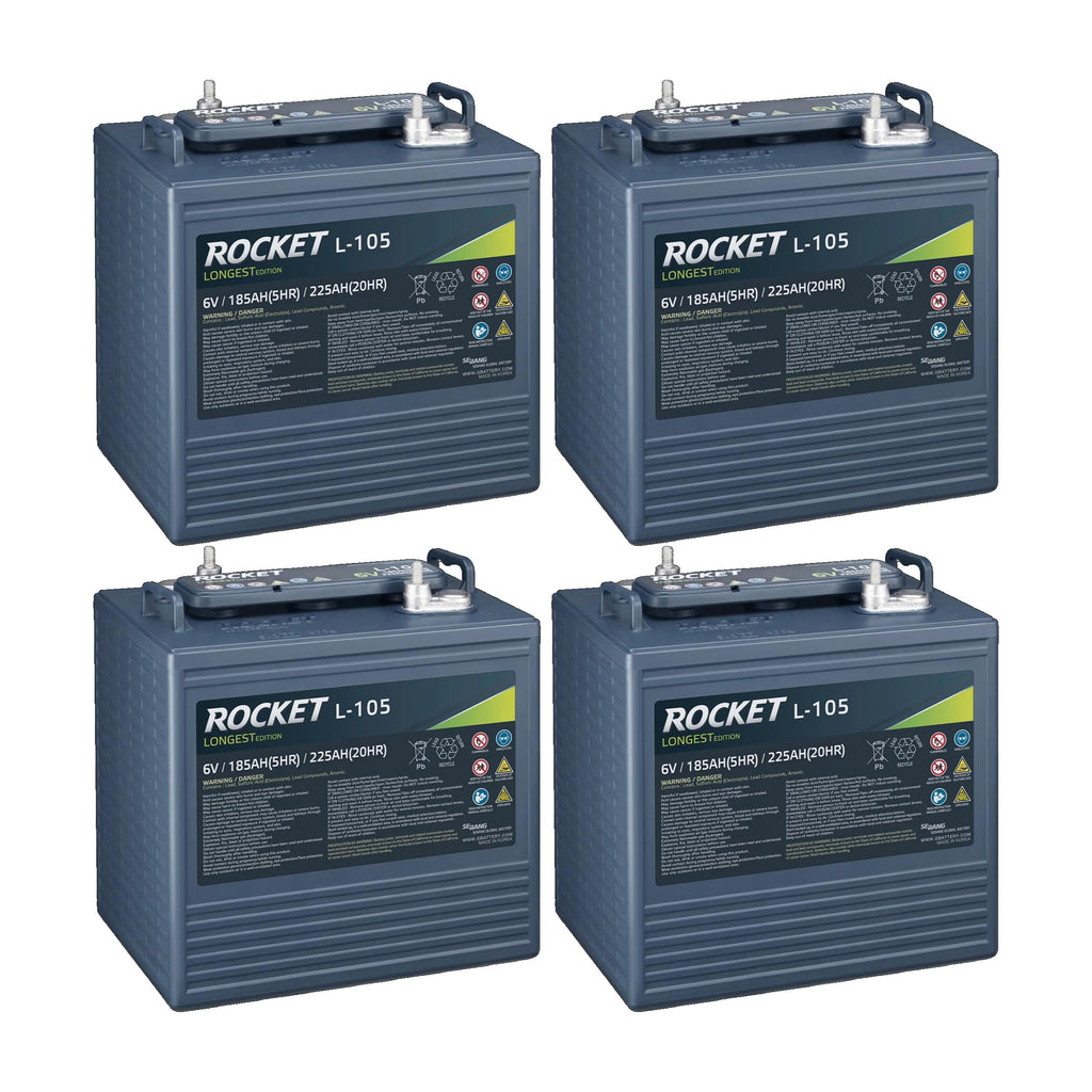 225Ah 6V Deep Cycle Battery Set of 4 V5595