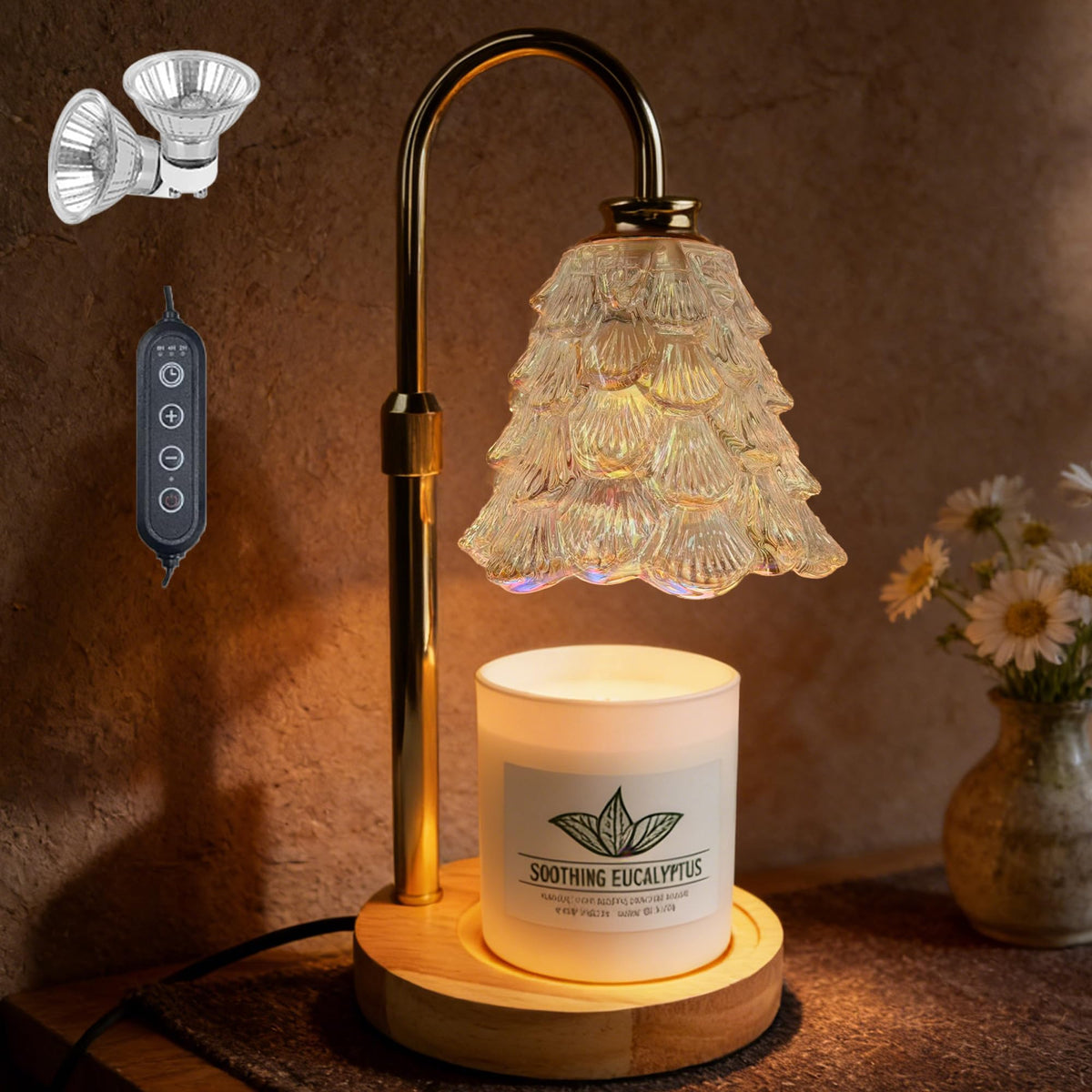 Candle Warmer Lamp with Timer Dimmable Adjustable Height C3957