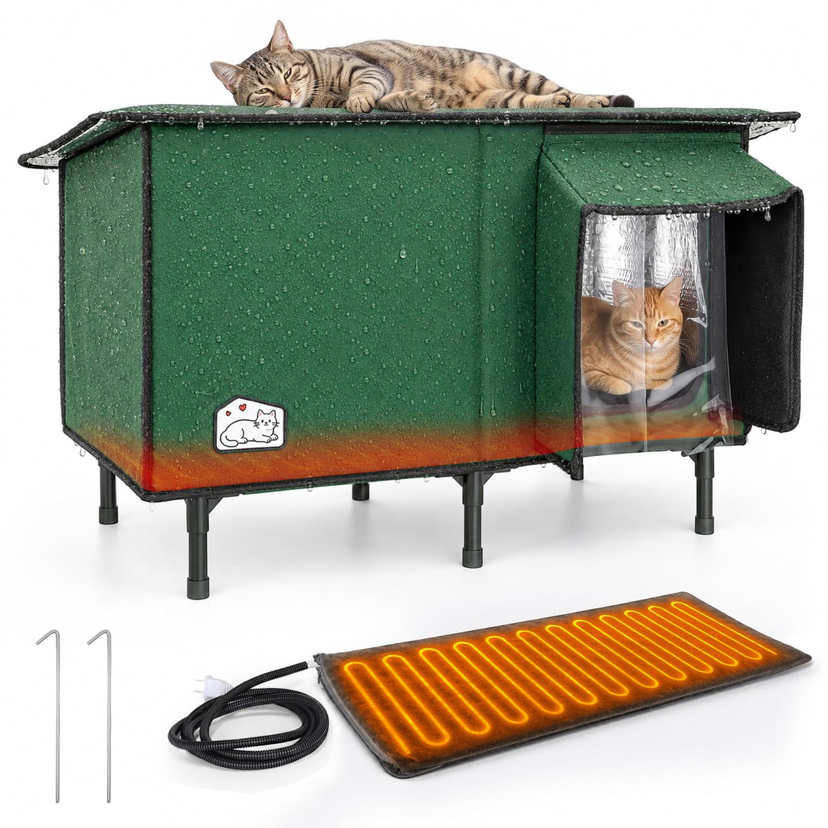Heated Outdoor Cat House Z887858