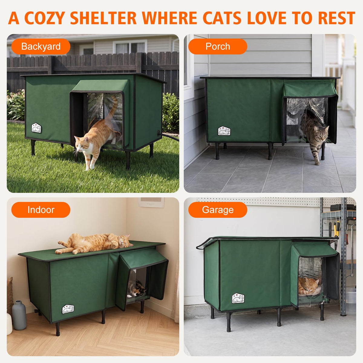 Heated Outdoor Cat House Z887858