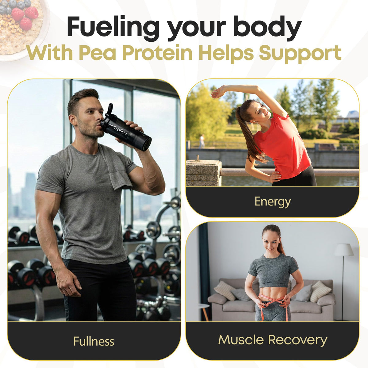 Unflavored Vegan Pea Protein Powder, 20 Servings R68548