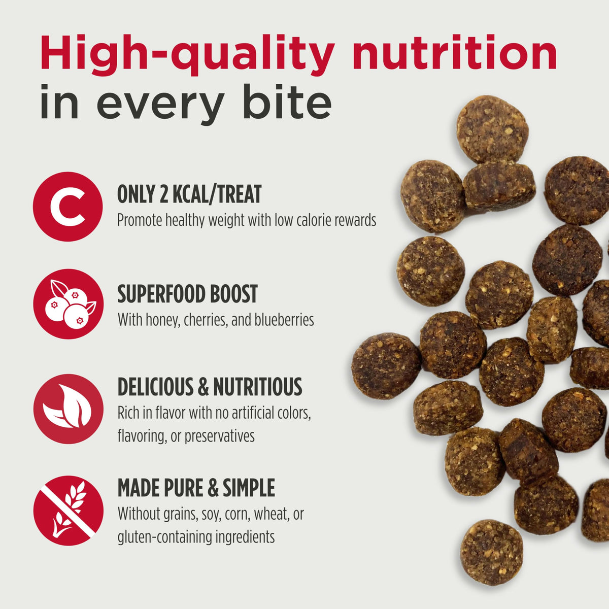 Turkey Recipe Grain-Free Low-Calorie Dog & Puppy Training Treats, 16 Ounce Pouch D295