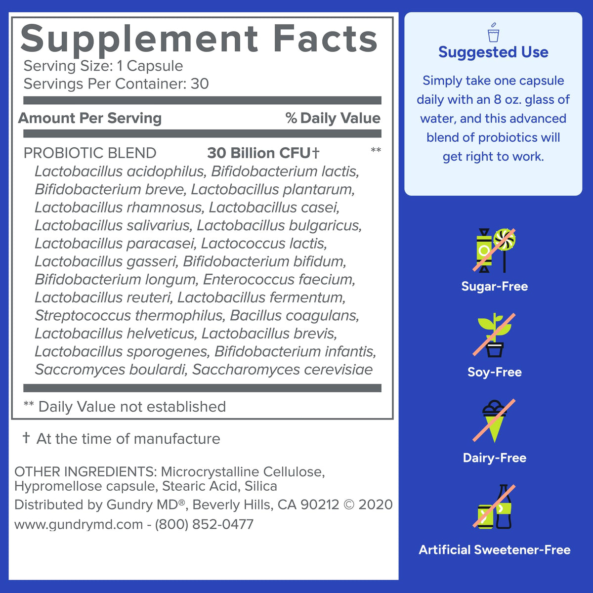 24 Strain Probiotic 30 Billion CFU 30 Capsules K992