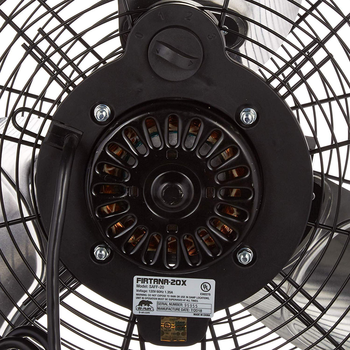 20" High Velocity Electric Floor Fan with 3-Speeds C827198