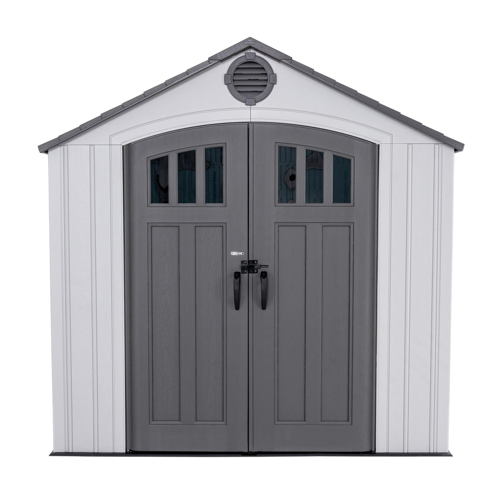 8x10 Ft Gray Resin Outdoor Storage Shed V239765