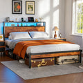 Full Size Bed Frame with Headboard X503