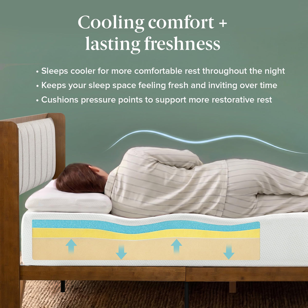 8 Inch Green Tea Cooling Gel Memory Foam Mattress Twin W71780