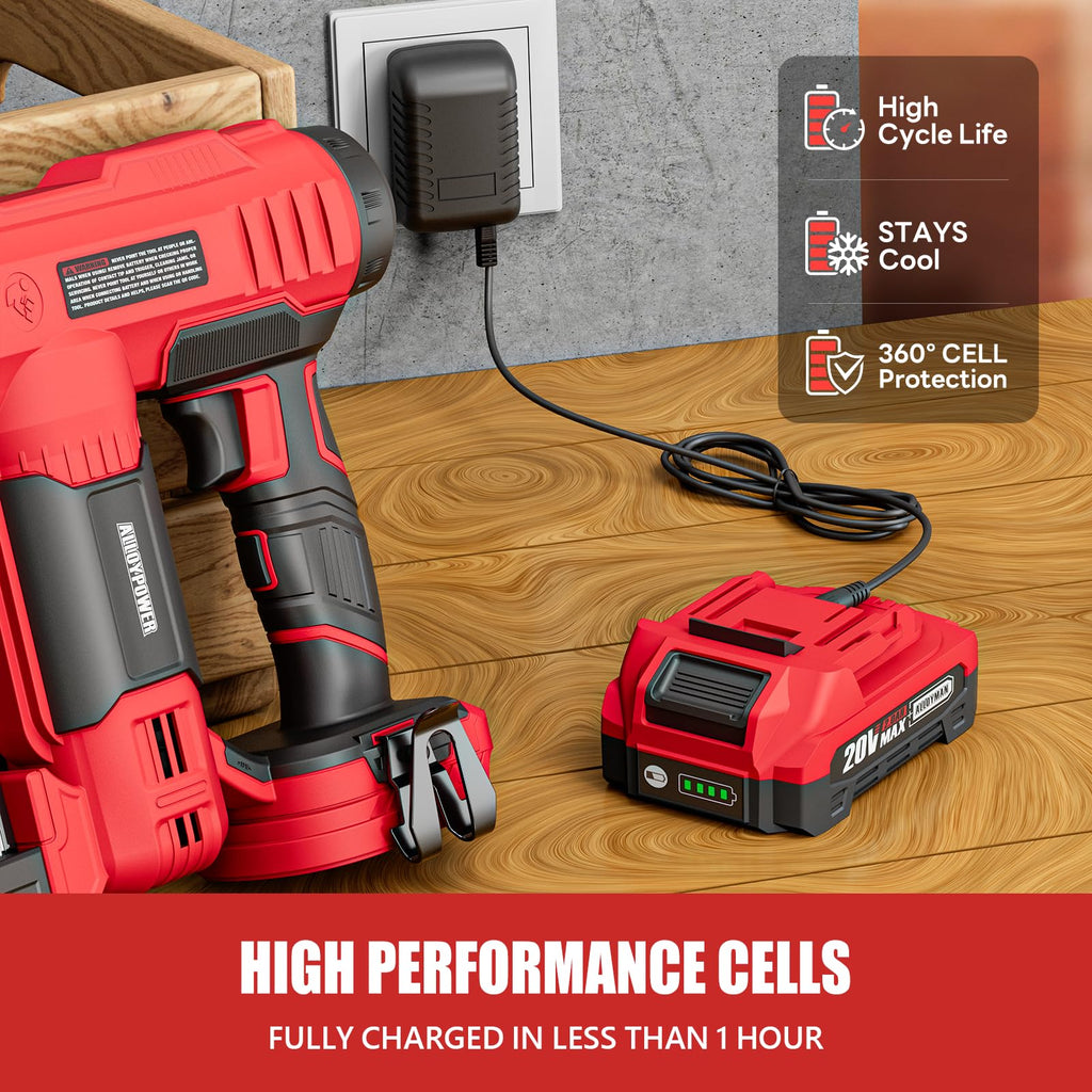 2 in 1 Cordless Brad Nailer/Electric Stapler with Battery and Charger Z17116