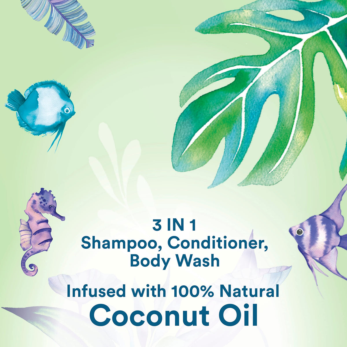 3 in 1 Shampoo Conditioner Body Wash with Coconut Oil 16.5 oz G845700
