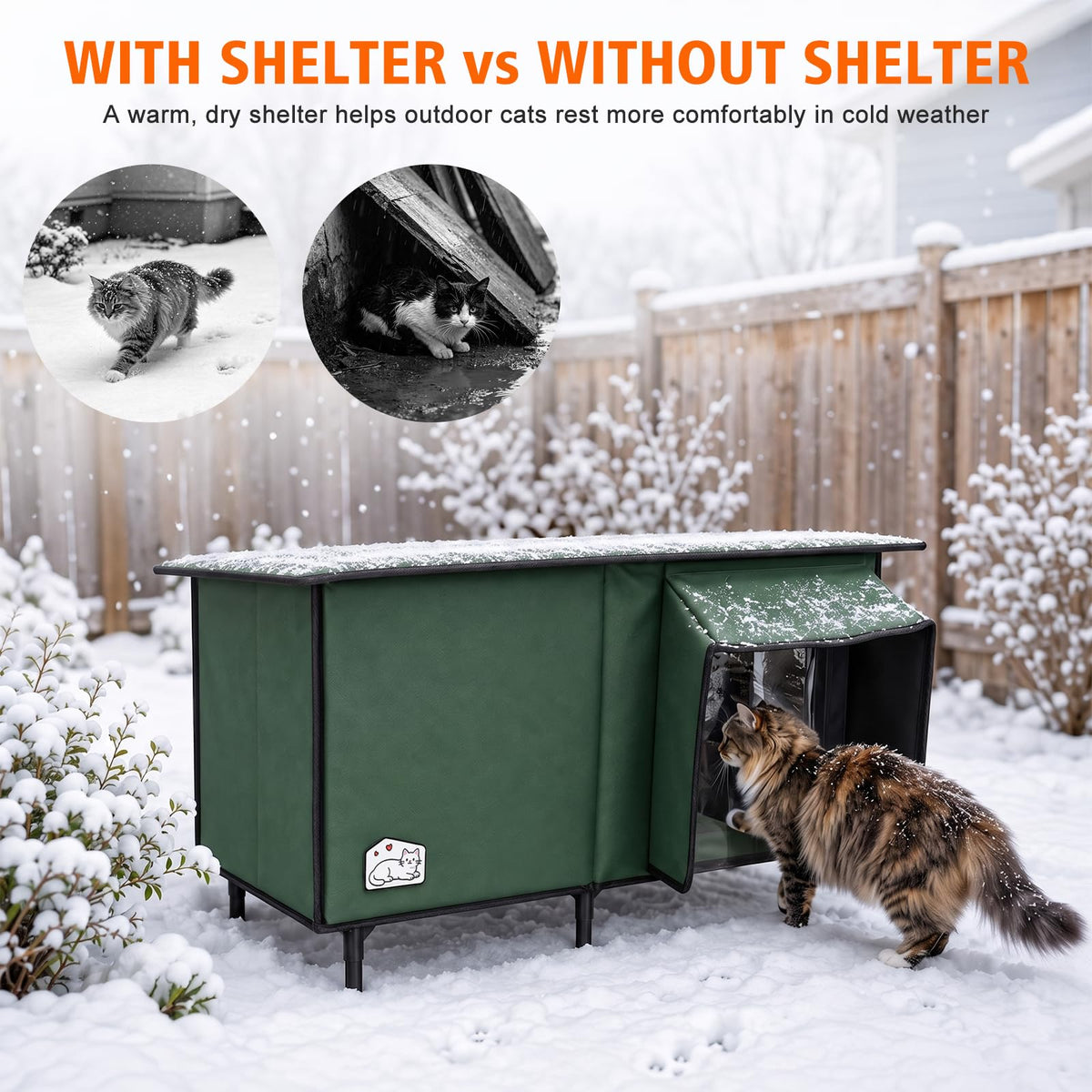 Heated Outdoor Cat House Z887858