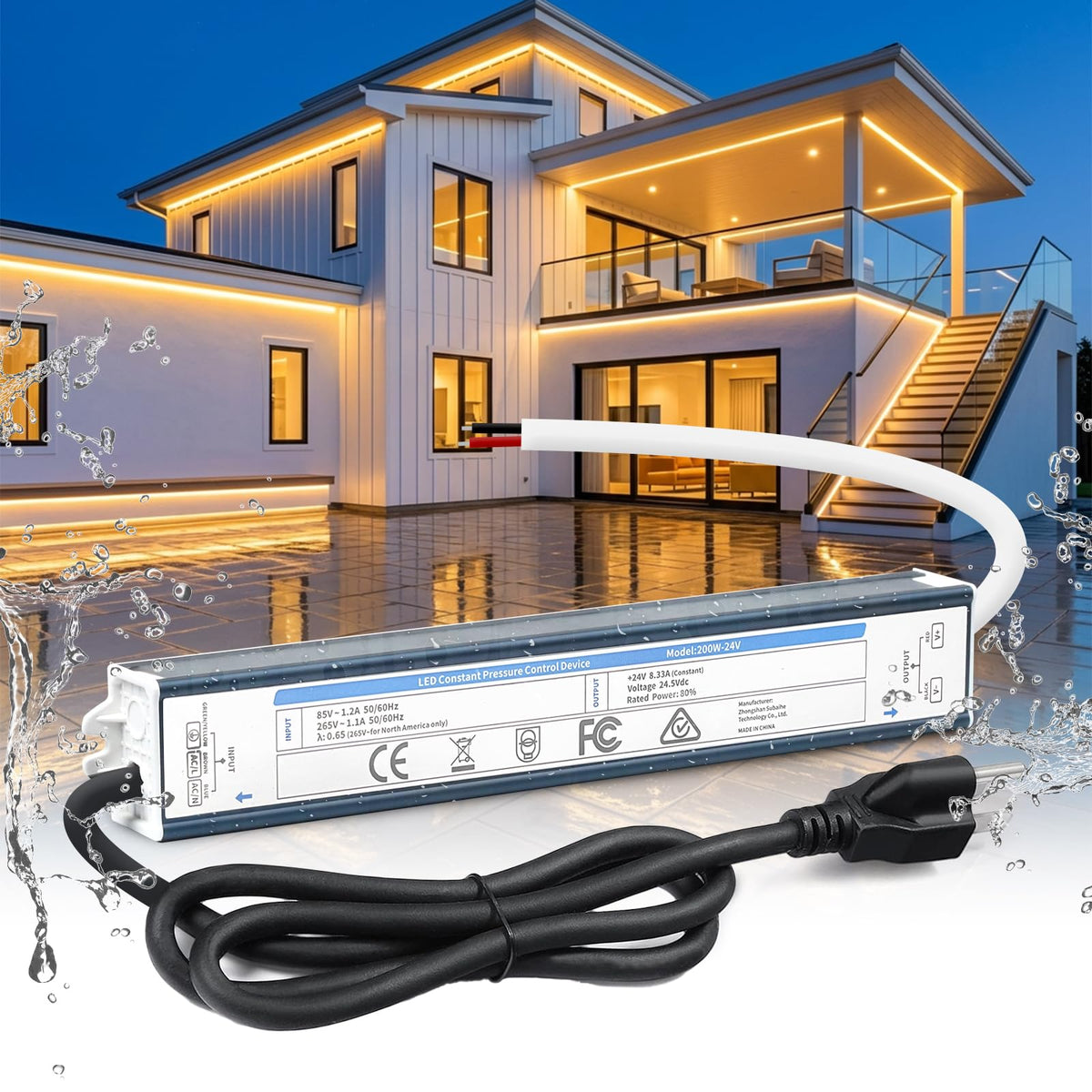 200 Watts 24V Waterproof LED Driver H56050