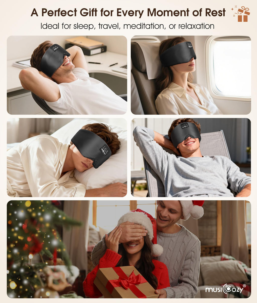 Silk Sleep Mask Bluetooth Headphones U3232