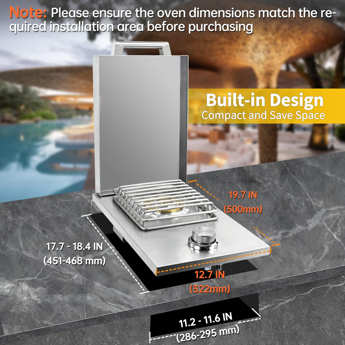 Built-in Single Side Burner C643287