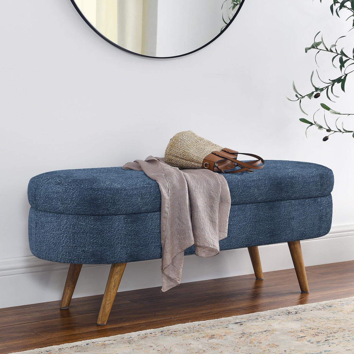 Oval Storage Bench R83356