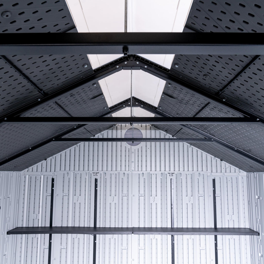 8x10 Ft Gray Resin Outdoor Storage Shed V239765